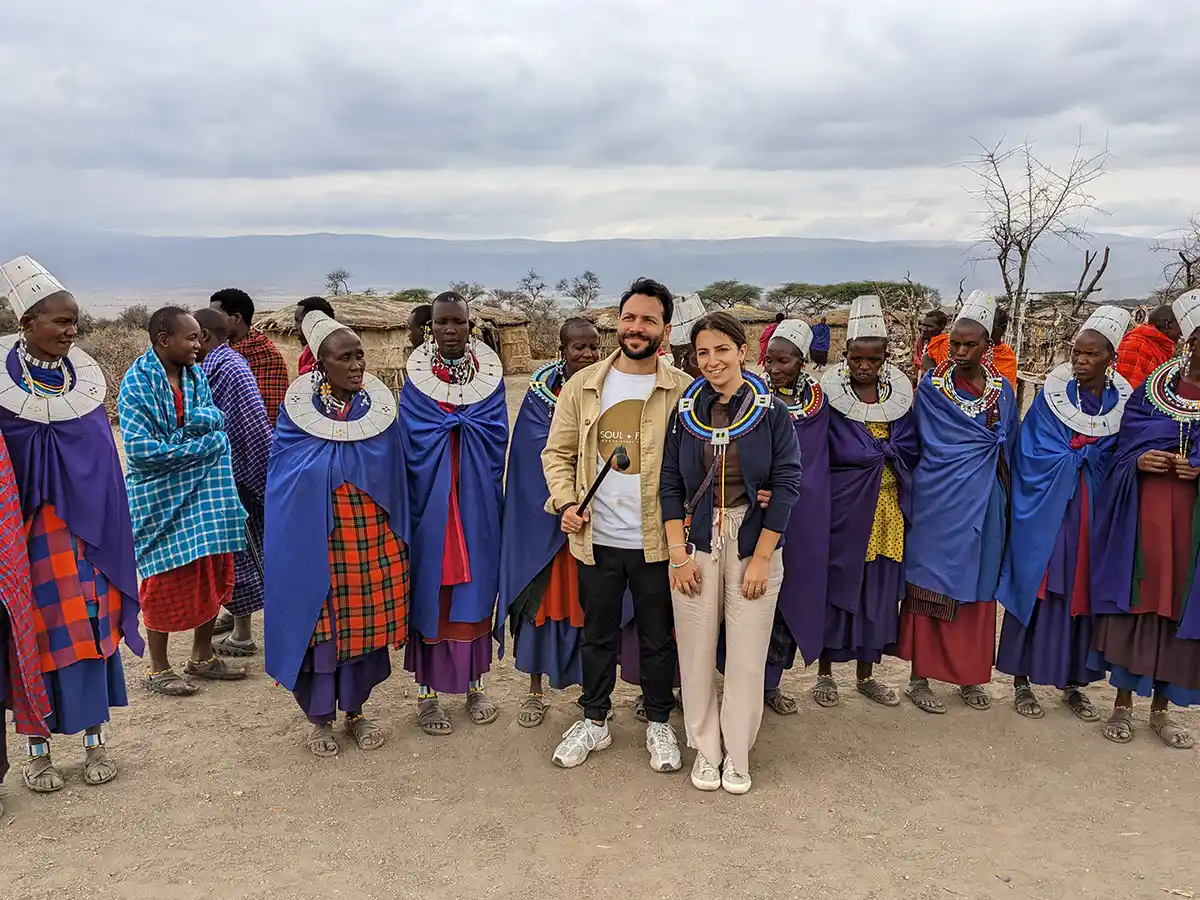 Romantic couple enjoying a 7 day honeymoon safari in Tanzania