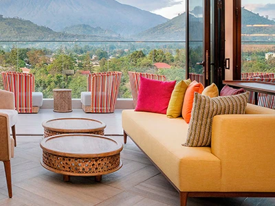 Gran Melia Arusha infinity pool at sunset